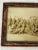 Antique rectangular panorama photo of a military group. Finished with glass and brown painted wood frame.