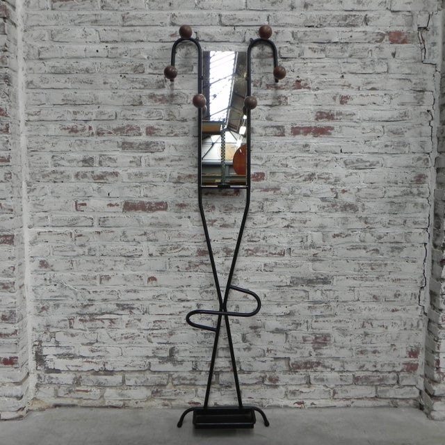 Vintage Wall Coat Rack with Beech Balls, 1950s For Sale - Image 4 of 15