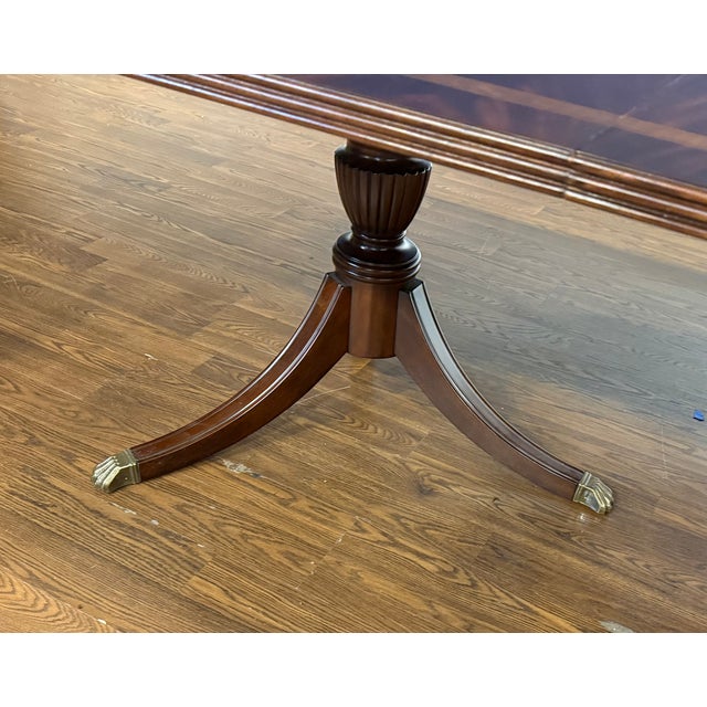 Georgian Style Mahogany Dining/Banquet Table by Leighton Hall - Showroom Sample For Sale - Image 18 of 18