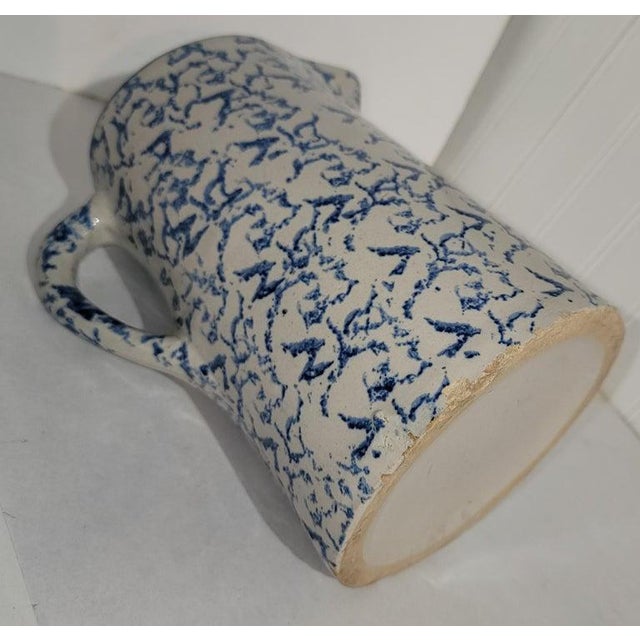 19th Century 19thc Spongeware Pottery Pitcher For Sale - Image 5 of 6