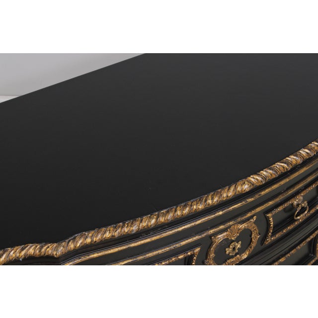 Marge Carson Large Black Painted Sideboard Credenza For Sale - Image 11 of 16