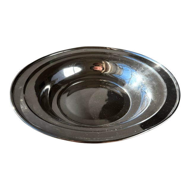 Vintage Sterling Silver Classic Plain Rim Bowl For Sale