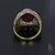 Mid-Century Modern Mid 20th Century 14k Yellow Gold Cocktail Ring With a 9.0ct Ruby and Diamond Accents, Size 5.25 For Sale - Image 3 of 6