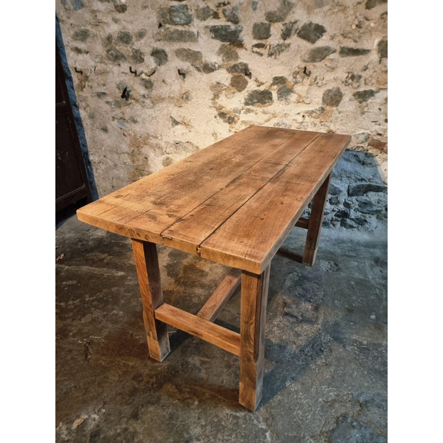 Vintage French Oak Workbench or Kitchen Island, 1930s For Sale - Image 9 of 18