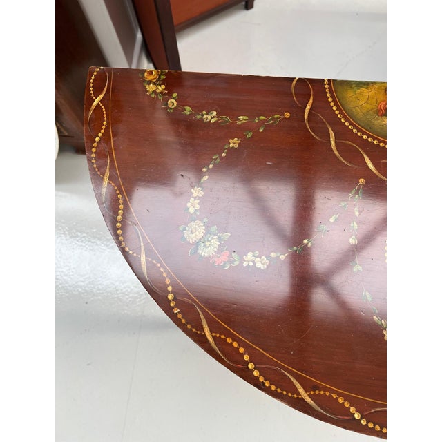 Hollywood Regency Antique Fold Over Games Table For Sale - Image 3 of 12