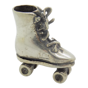 Vintage Italian Handmade Genuine Silver Rare Roller Skate Dollhouse Miniature Figurine
