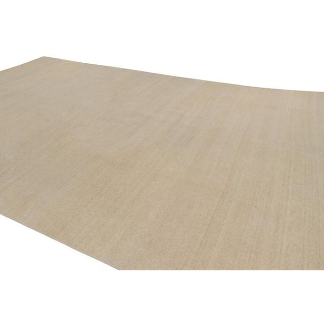 2010s Rug & Kilim’s Oversized Contemporary Textural Solid Rug in Beige Tones - 12x17 For Sale - Image 5 of 8