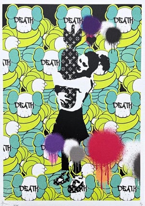 Death Nyc - Banksy Bomb Love a Kaws - Limited Edition With Certificate