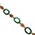 Mid 20th Century Vintage 14k Gold and Green Chrysoprase Link Bracelet For Sale - Image 5 of 5