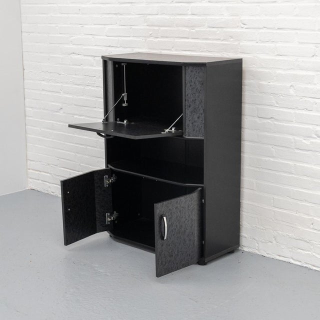 Postmodern Burl Wood Bar Cabinet, 1980s For Sale - Image 4 of 14
