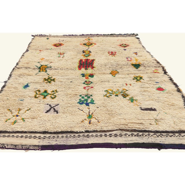 Tribal Vintage Azilal Moroccan Rug, 04'00 X 07'01 For Sale - Image 3 of 10