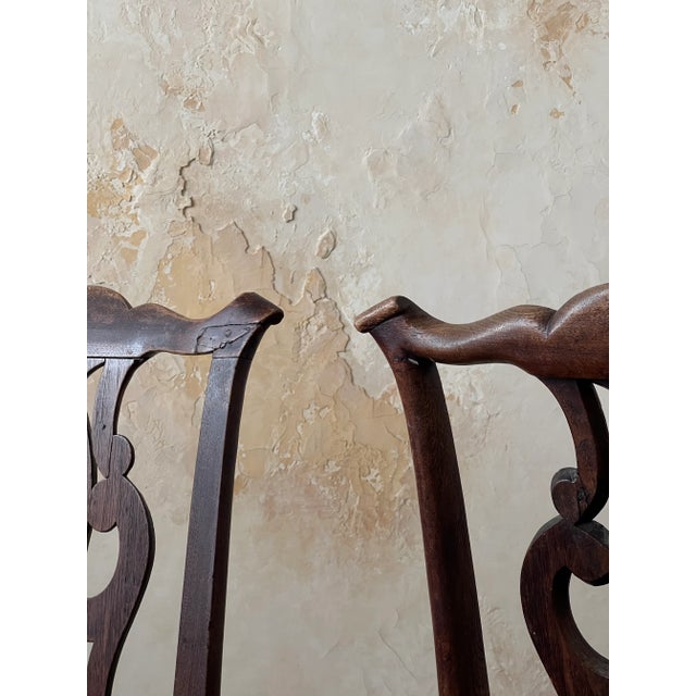 Late 18th Century Pair of 18th Century English Chippendale Chairs For Sale - Image 5 of 11