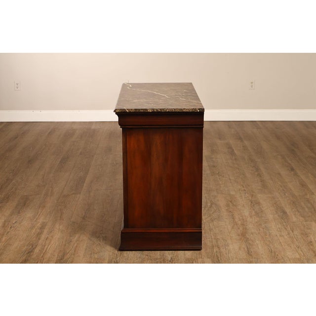 Henkel Harris Empire Style Marble Top Mahogany Chest Of Drawers For Sale - Image 18 of 18