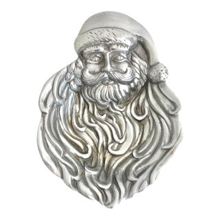 Pewter Santa Bowl Tray For Sale