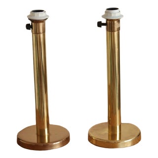 Vintage Brass Table Lamps, Set of 2 For Sale