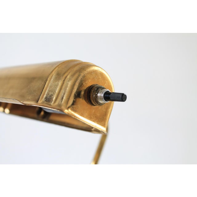 Vintage Brass Adjustable Musical Note Piano Lamp For Sale - Image 12 of 18