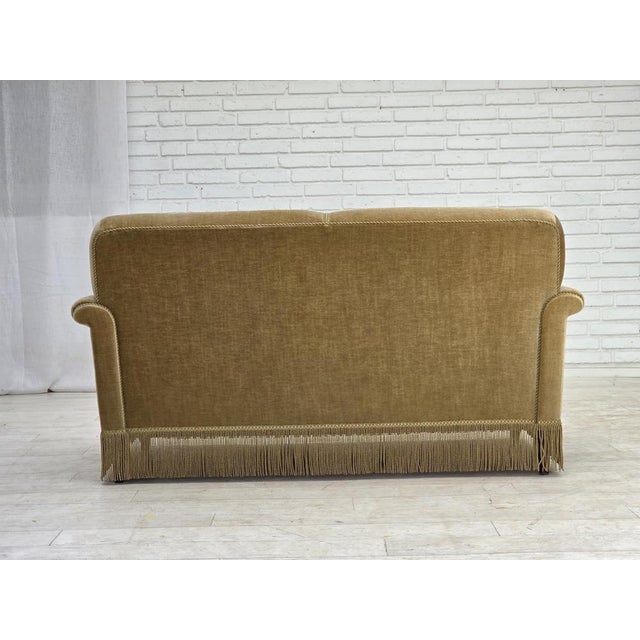Danish 2-Seater Sofa in Green Furniture Velour, 1970s For Sale - Image 13 of 18