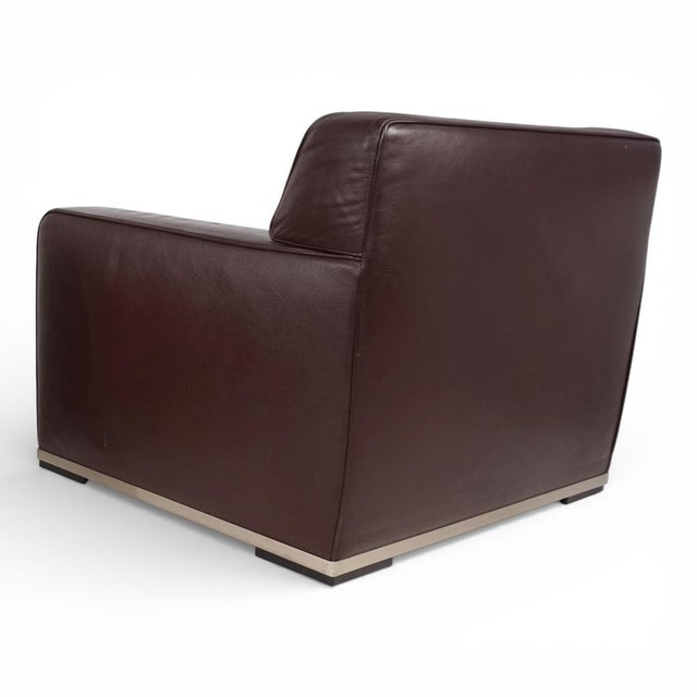 Antonio Citterio Apta Imprimatur Lounge Chair in Leather by Antonio Citterio for B&B Italia, 1999 For Sale - Image 4 of 14