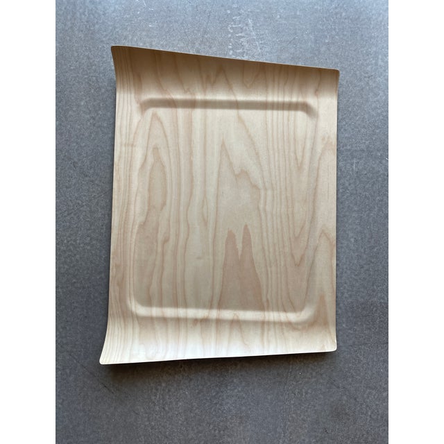 Rare Jean Pierre Boutillier bentwood tray. Molded sculpture design produced by Axis, Paris France. Winged form with...