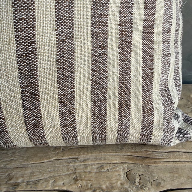 Not Yet Made - Made To Order Vintage Turkish Hemp Rug Pillow 18" X 28" With Down Insert For Sale - Image 5 of 8