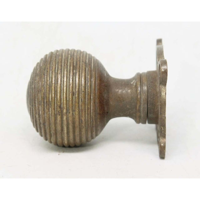 Traditional Vintage Ball Shaped Dummy Door Knob With Rosette For Sale - Image 3 of 5
