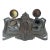 French Art Nouveau Figural Brass Double Inkwell Desk Set For Sale