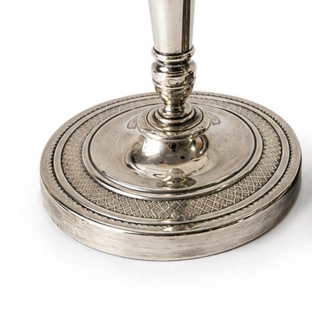 Silver Plated Candlesticks, 1800s, Set of 2 For Sale - Image 3 of 6