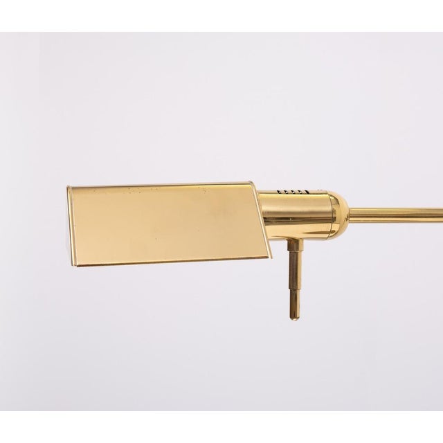 Mid-Century Modern Vintage Swing Arm Desk Lamp in Brass, 1980s For Sale - Image 3 of 9