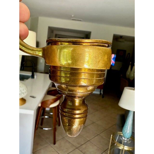 Pair Federal Style Sheild Back Brass Candle Wall Sconces For Sale - Image 13 of 18