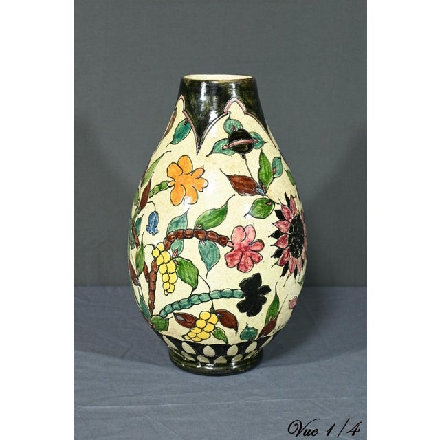 1920s Polychrome Earthenware Vase by J.Massier for Vallauris, 1920s For Sale - Image 5 of 18