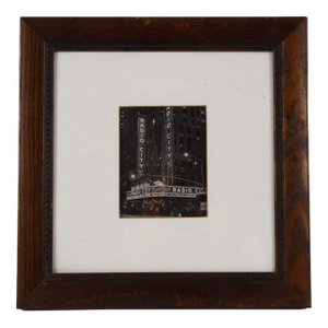 Framed Black and White Photograph by Woldymyr Gritsik Radio City Music Hall