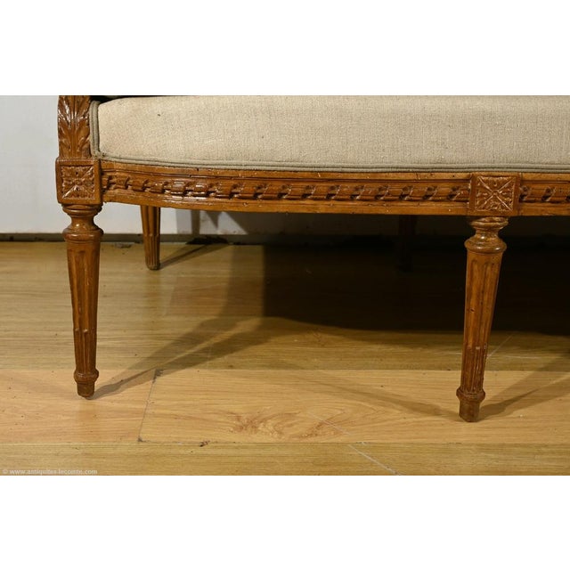 Early 19th Century Louis XVI Stained Beech Bench For Sale - Image 13 of 18