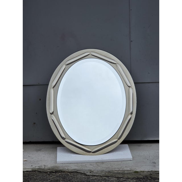 Italian Oval Mirror, 1960s For Sale - Image 3 of 8