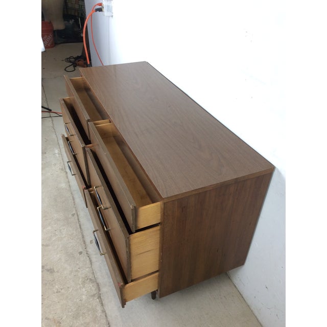 Mid Century Modern Lowboy Dresser With Six Drawers For Sale - Image 11 of 16