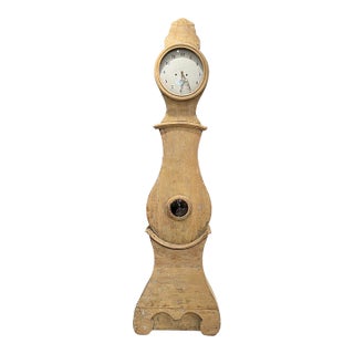 19c Swedish Antique Painted Mora Clock For Sale