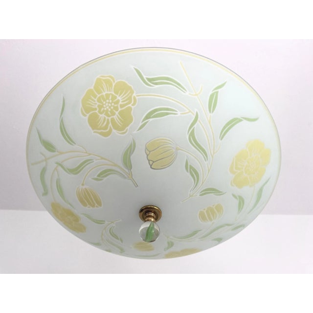 William Morris Arts & Crafts Floral Flush Light, C1940s For Sale - Image 4 of 18