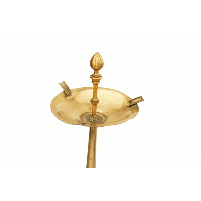 Mid-Century Modern Vintage Gilt Brass Tripod Ashtray For Sale - Image 3 of 10