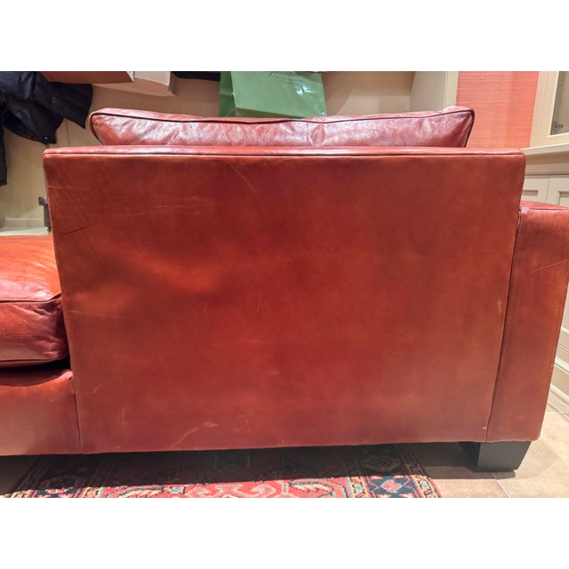 2000 - 2009 Classic Ralph Lauren Sofa in Cognac Leather For Sale - Image 5 of 12