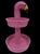 Pink Pink Flamingo Resin Wicker 2 Tier Serving Stand For Sale - Image 8 of 13