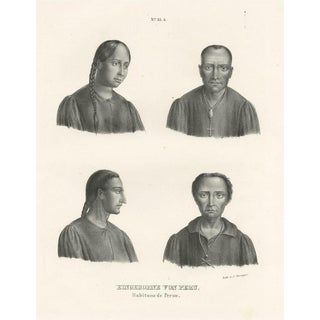 Schinz, Illustration of Peruvians, Natives of Peru, 1845, Print For Sale