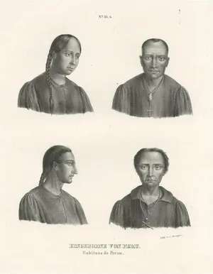 Schinz, Illustration of Peruvians, Natives of Peru, 1845, Print