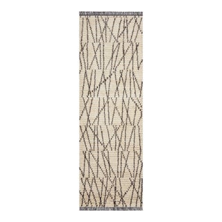 Chris Loves Julia x Loloi Alice Rug Cream / Charcoal 2'-7" x 10'-0" Runner Rug For Sale