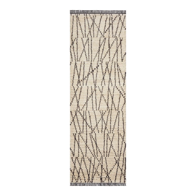 Chris Loves Julia x Loloi Alice Rug Cream / Charcoal 2'-7" x 10'-0" Runner Rug For Sale