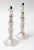 Pair of metal mounted, rock crystal candlesticks.