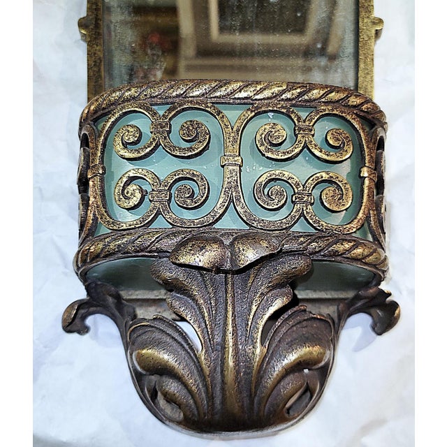 1950s 1950s French Country Style Iron Mirror Planter For Sale - Image 5 of 10