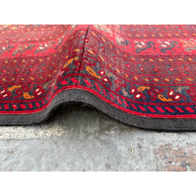 Textile Hand Knotted Afghan Turkoman Khal Mohammadi Wool Rug For Sale - Image 7 of 7
