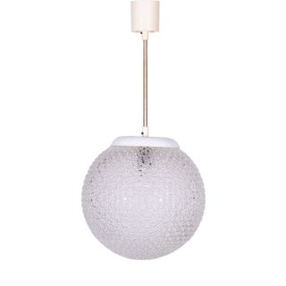 Mid-Century Chandelier in Chromed Steel, Glass and Plastic, Czech, 1960s For Sale