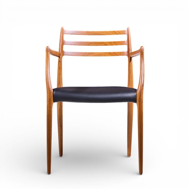 Mid 20th Century Niels Moller Model 62 Mid Century Danish Teak Captains Chairs - Pair For Sale - Image 5 of 13