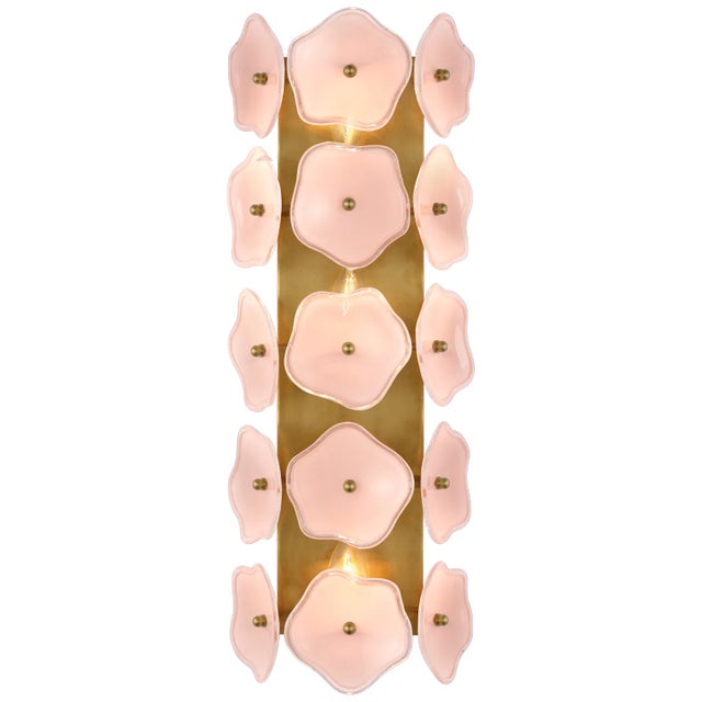 Leighton 20" Sconce in Soft Brass with Blush Tinted Glass Designer: kate spade new york Height: 20.5" Extension: 4"...
