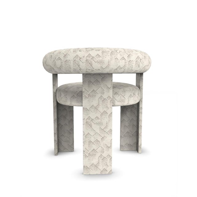 Collector Modern Cassette Chair in Graphite Ivory Fabric by Alter Ego For Sale - Image 4 of 6